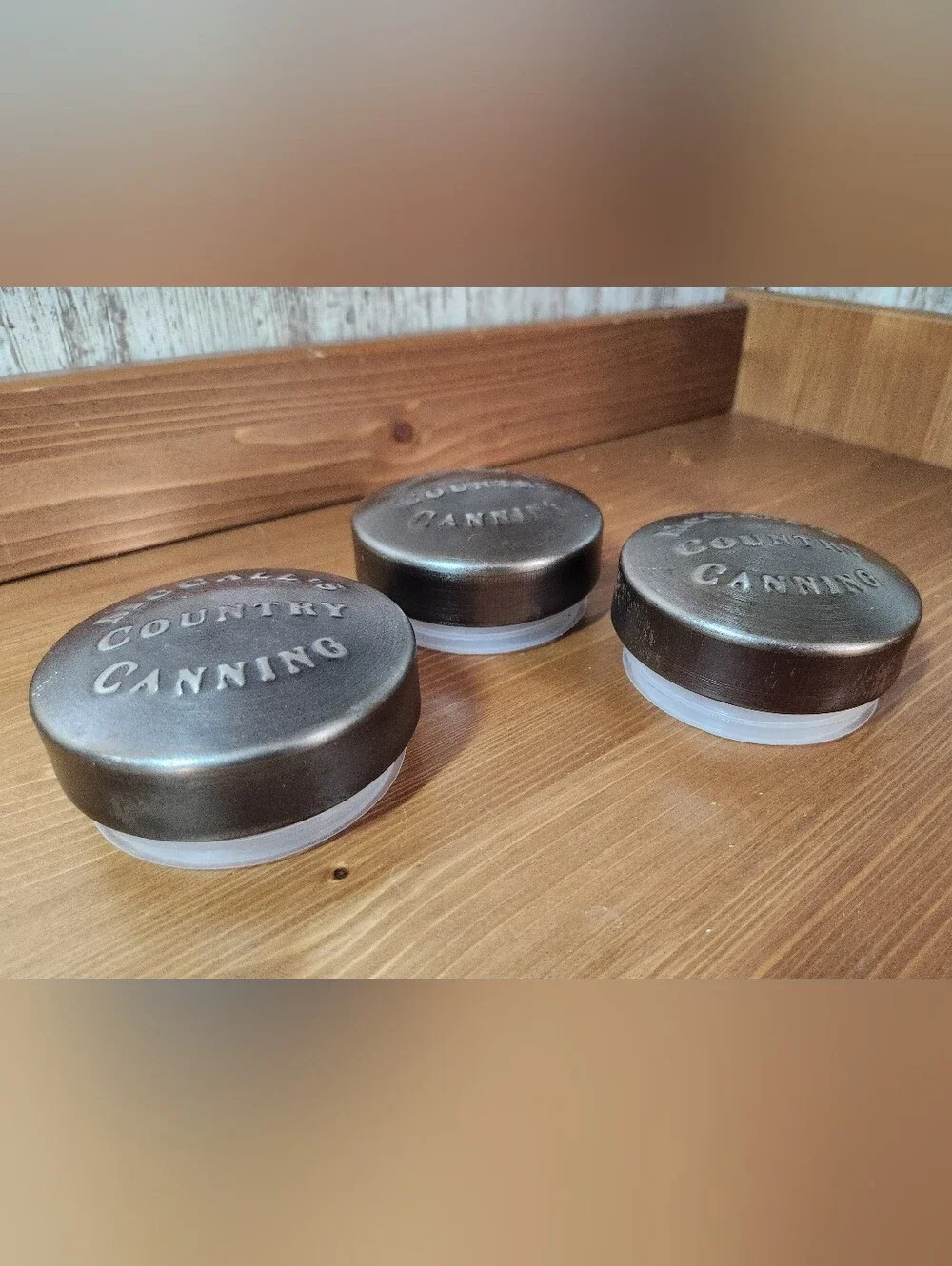 McCall's Country Canning Dark Brown Silicone Jar Lid Set - Set of 3 Lids.